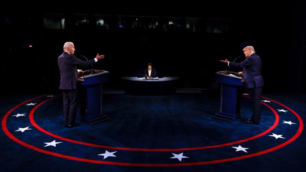 Joe Biden y Donald Trump en un debate de 2020 (Getty Images)