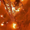Una cámara capta en tiempo real el avance de un incendio en el norte de California