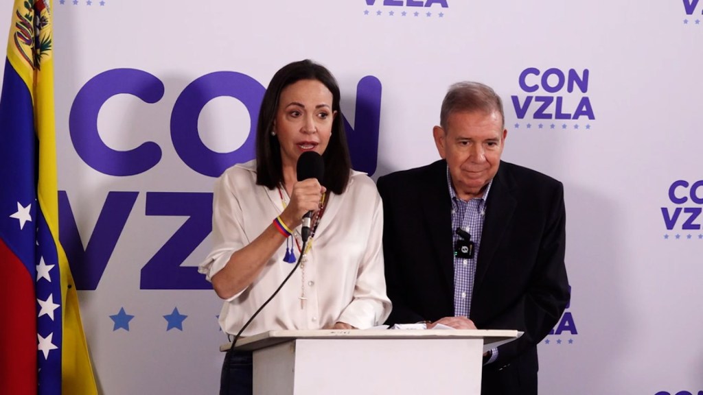 "Tenemos las actas y el presidente electo es Edmundo González": dice María Corina Machado