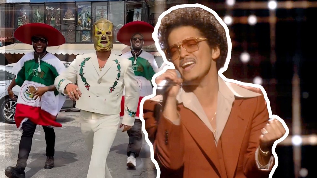 Bruno Mars se pone una máscara de luchador y visita las calles de México