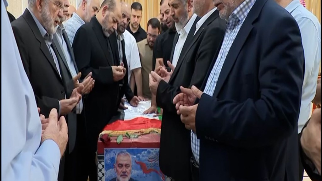 Detalles del entierro del líder político de Hamas