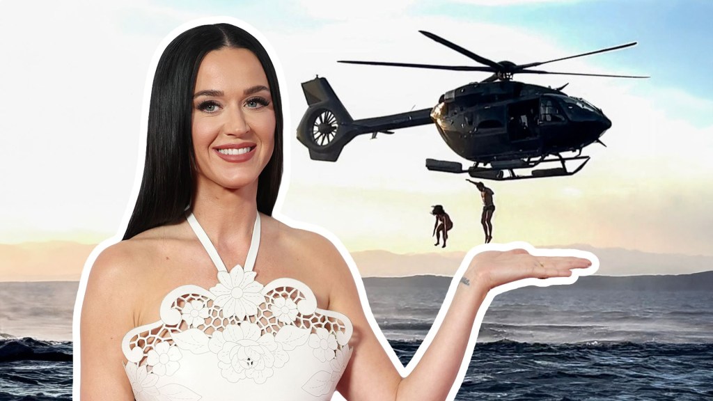 Así fue como Katy Perry y Orlando Bloom saltaron al mar desde un helicóptero