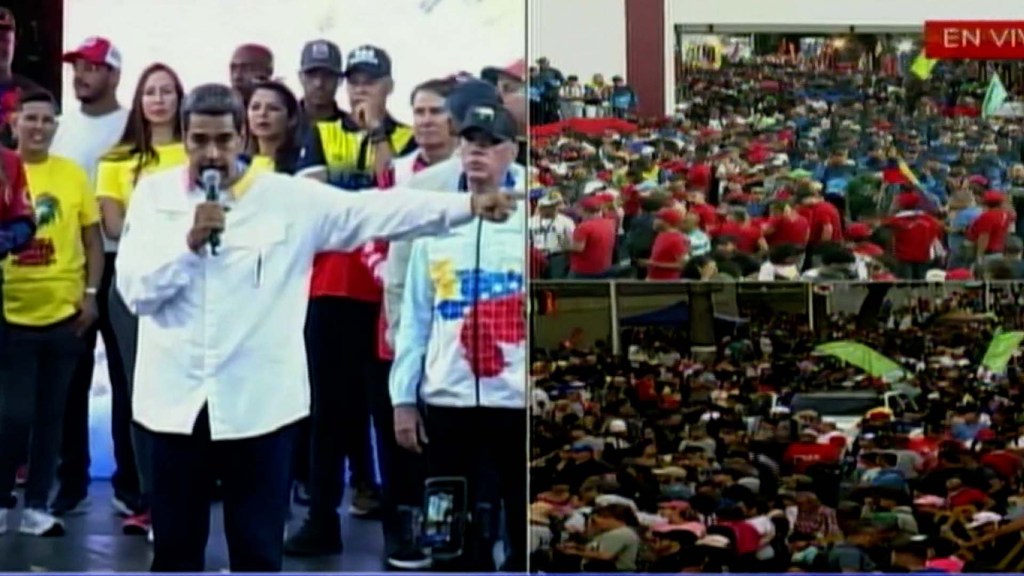 Maduro demostró una posición de fuerza durante marcha oficialista