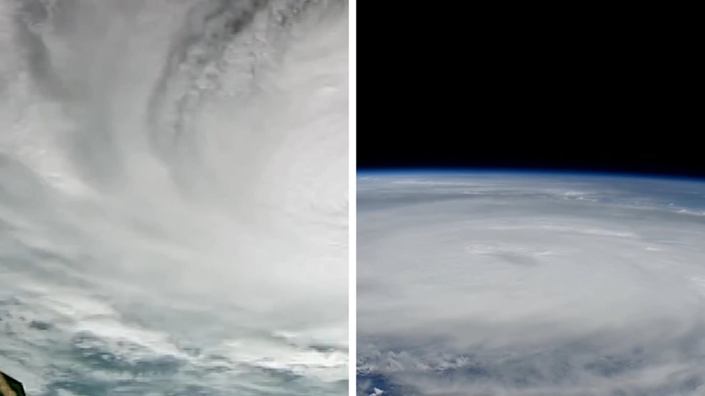 Así se ven los huracanes Milton y Helene desde la Estación Espacial Internacional