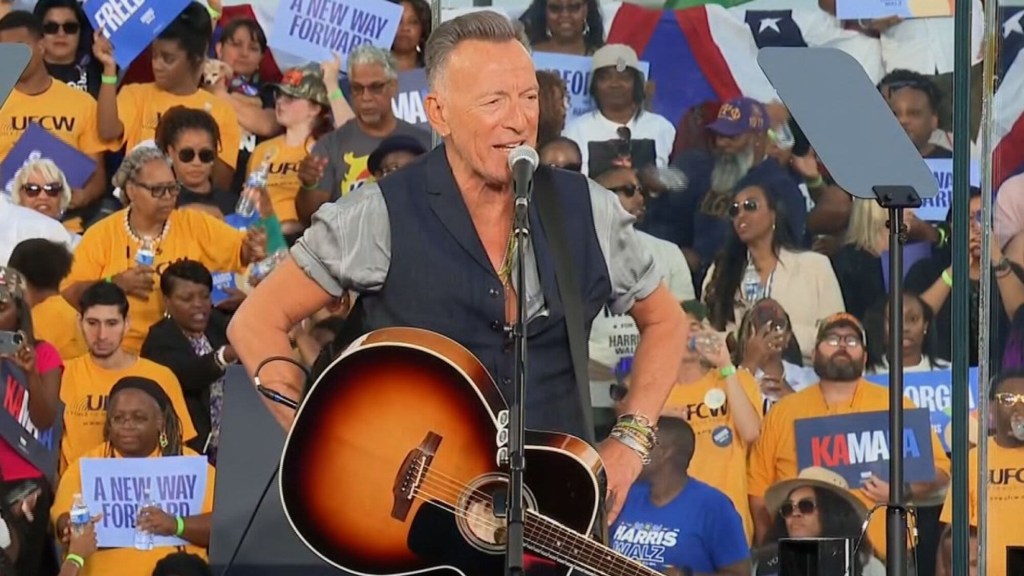 Bruce Springsteen arremete contra Trump mientras insta a votar por Harris