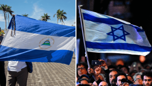 Banderas de Nicaragua e Israel. (Crédito: Getty Images)