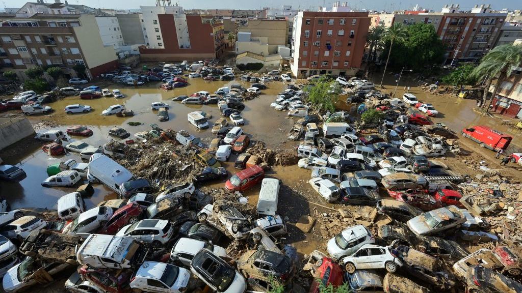 Nuevas imágenes aéreas muestran cómo está Paiporta, España, nueve días después de la DANA