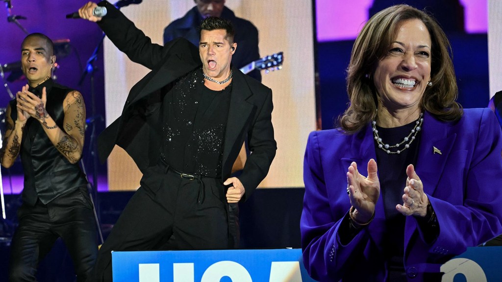 Ricky Martin muestra su apoyo a Kamala Harris en el último mitin en Filadelfia