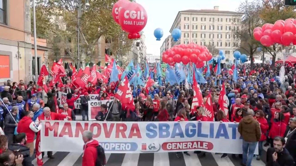 Huelga en Italia contra los presupuestos del Gobierno de Meloni