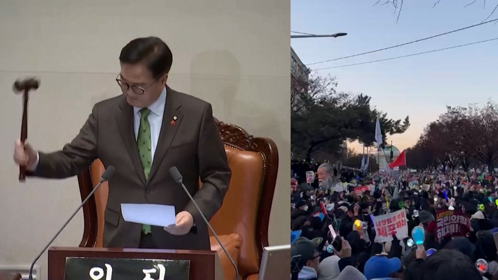 Celebraciones en Corea del Sur tras aprobación de juicio político al presidente