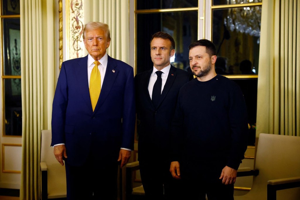 trump macron zelensky